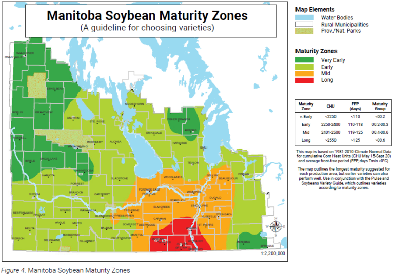 manitoba soybean maturity zones